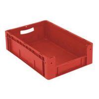 XL CONTAINER 600 x 400 x 170 MM (LXWXH). SOLID SIDES. PICK OPEN FRONT. RED