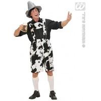 xl mens plush cow lederhosen costume outfit for farm animal bull fancy ...