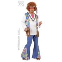 XL Mens Woodstock Hippie Man Costume Outfit for 60s 70s Fancy Dress Male UK 46 Chest