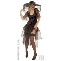 XL Ladies Womens Spicy Widow Costume for Victorian Dickensian Halloween Fancy Dress Female UK 18-20