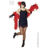 XL Black Ladies Womens Flapper Costume Outfit for 20s Moll Gangster Fancy Dress Female UK 18-20 Black