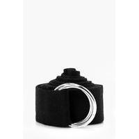 XL Canvas Ring Fasten Belt - black