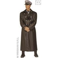 XL General Coat Leatherlook Full Length Costume Extra Large For WWII 40s War