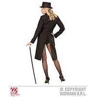 xl black ladies long tailcoat