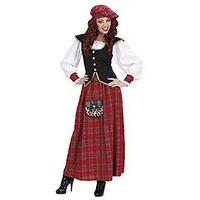 XL Scottish Lass Heavy Fabric Costume Extra Large For Scotland Fancy Dress