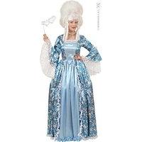 XL Marquise Blue/silver Costume Extra Large For Medieval Royalty Middle Ages