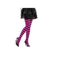 xl black pink striped ladies pantyhose