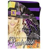 XL Pruple & Black Striped Ladies Pantyhose