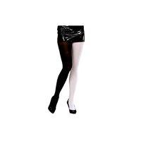 XL Bicolour Pantyhose - Black/white