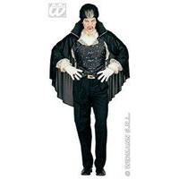 XL Vampire Vest Withcape - 2 Styles Costume Extra Large For Halloween Dracula