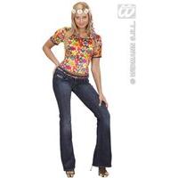 XL Velvet Hippie T - Shirt Costume Extra Large For 60s 70s Hippy Fancy Dress