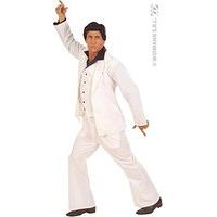 XL Disco Fever White Suit Costume Extra Large For 70s Travolta Night Fever