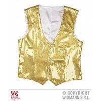 xl gold mens sequin vest