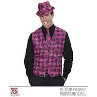 XL Pink Men\'s Tartan Vest