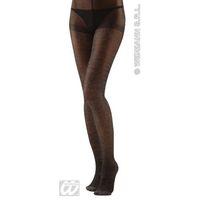 XL Black Ladies Glitter Pantyhose