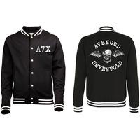 XL Black Mens Avenged Sevenfold Varsity Jacket