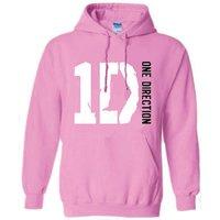 xl pink one direction logo ladies hooded top