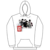 XL White Women\'s One Direction Photo Group Hooded Top
