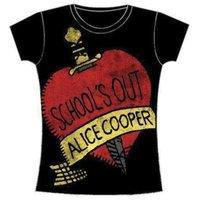 XL Black Alice Cooper School\'s Out Ladies T-shirt.