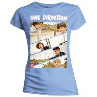 xl blue ladies one direction band sliced t shirt