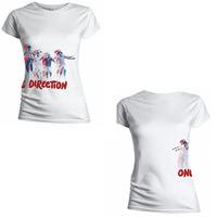 XL White Ladies One Direction Band Jump T-shirt