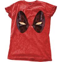 xl red ladies deadpool eyes t shirt