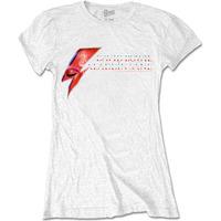 XL David Bowie Aladdin Sane Eye Flash Ladies T-shirt.