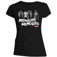 XL Black Ladies One Direction Midnight Memories T-shirt