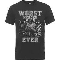 xl charcoal grey mens suicide squad worst heroes t shirt