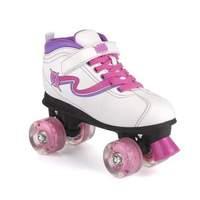 Xootz Disco LED Light Up Wheels Retro Quad Roller Skates - Size 11