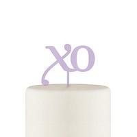 xo acrylic cake topper lavender