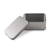 XOXO Rectangular Tin Box with Lid - Silver