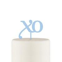 XO Acrylic Cake Topper - Pastel Blue