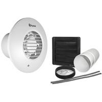 xpelair dx100pr pullcord round extractor fan with wall kit 93007aw