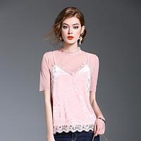 xssl womens going out casualdaily cute spring summer shirtprint round  ...