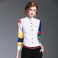 xssl womens going out casualdaily cute spring summer shirtcolor block  ...