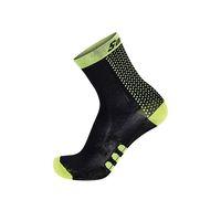 XS Yellow Men\'s Santini Two Medium Profile Qskin Cycling Socks