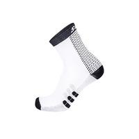 XS Black Men\'s Santini Two Medium Profile Qskin Cycling Socks