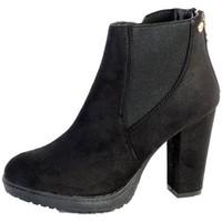 xti shoess antelina mod 28325 black womens low ankle boots in black
