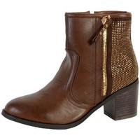 xti shoes botin mod 28518 combinado brown womens low ankle boots in br ...