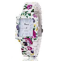 Xu Women\'s Flowers Square Quartz Watch Cool Watches Unique Watches