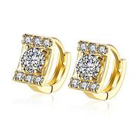 XU Women Fashion Square Diamond Ear Clip