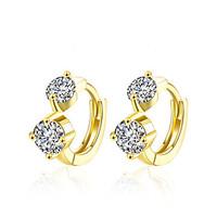 XU Women Fashion Gold Inlay Diamond Ear Clip