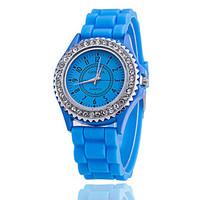 Xu Women\'s Fashion Diamonds Silicone Quartz Watch Cool Watches Unique Watches