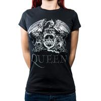 XXL Ladies Black Queen Logo Fashion T-shirt.