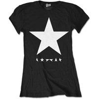 xxl david bowie blackstar white star on black ladies premium t shirt