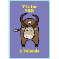 Y is for Yak | Personalised Card