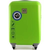 y not h5001 trolley 4 wheels luggage verde mens hard suitcase in green