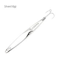 YAPADA Jigging 10g 15g 20g 25g Zinc Alloy Hard Fishing Lure Jigging Spear Shape Bait with Treble Hook 6 Colors