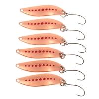 YAPADA 6Pcs 2g/3.3cm 3g/3.8cm Zinc Alloy Hard Fishing Lures Spoon Sequin Paillette Baits with Single Hook